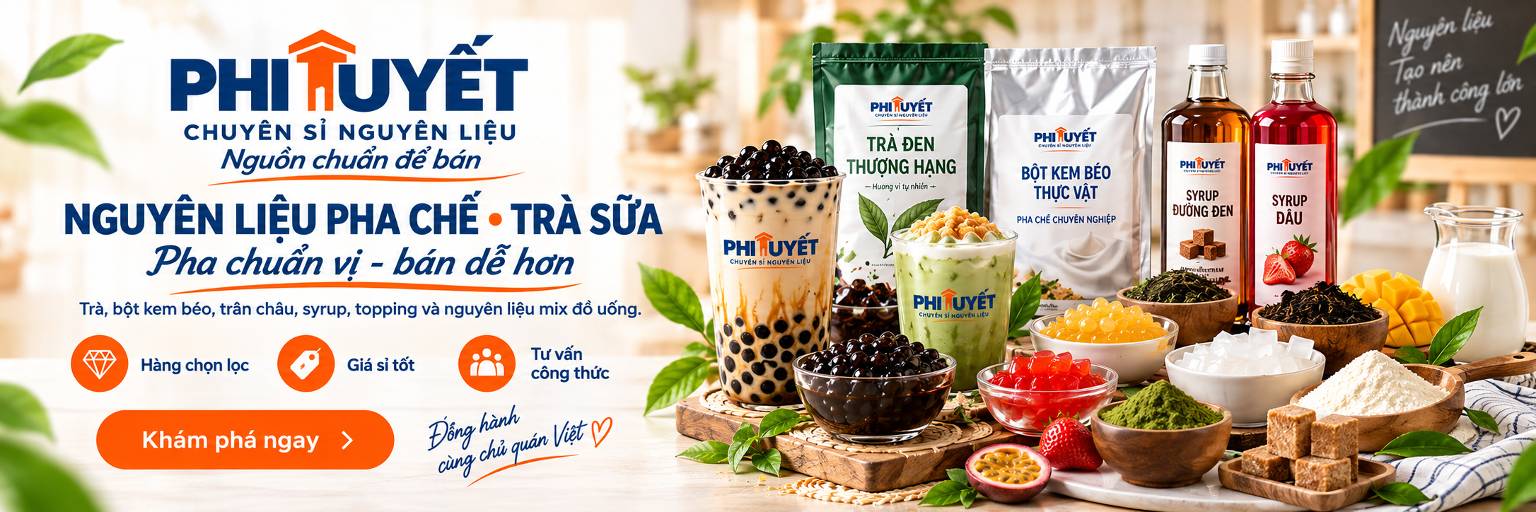 Nguyên liệu pha chế trà sữa chất lượng