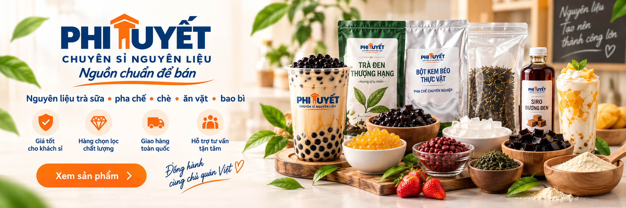 Báo giá sỉ ưu đãi đồng hành cùng chủ quán