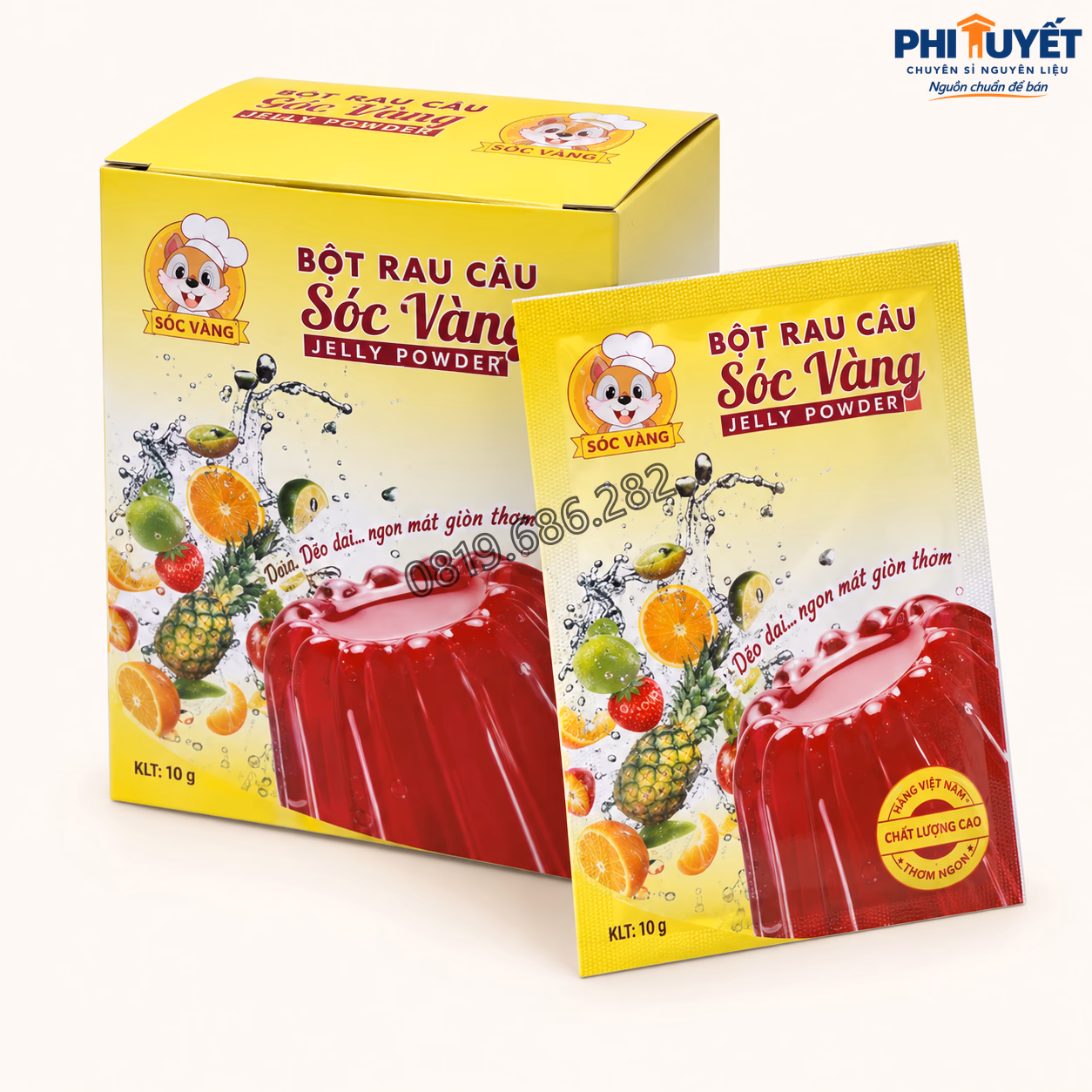 Bột rau câu Sóc Vàng