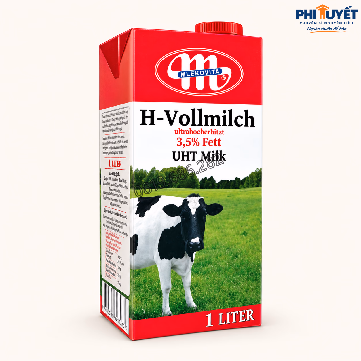 Sữa tươi không đường Mleko mới 1l