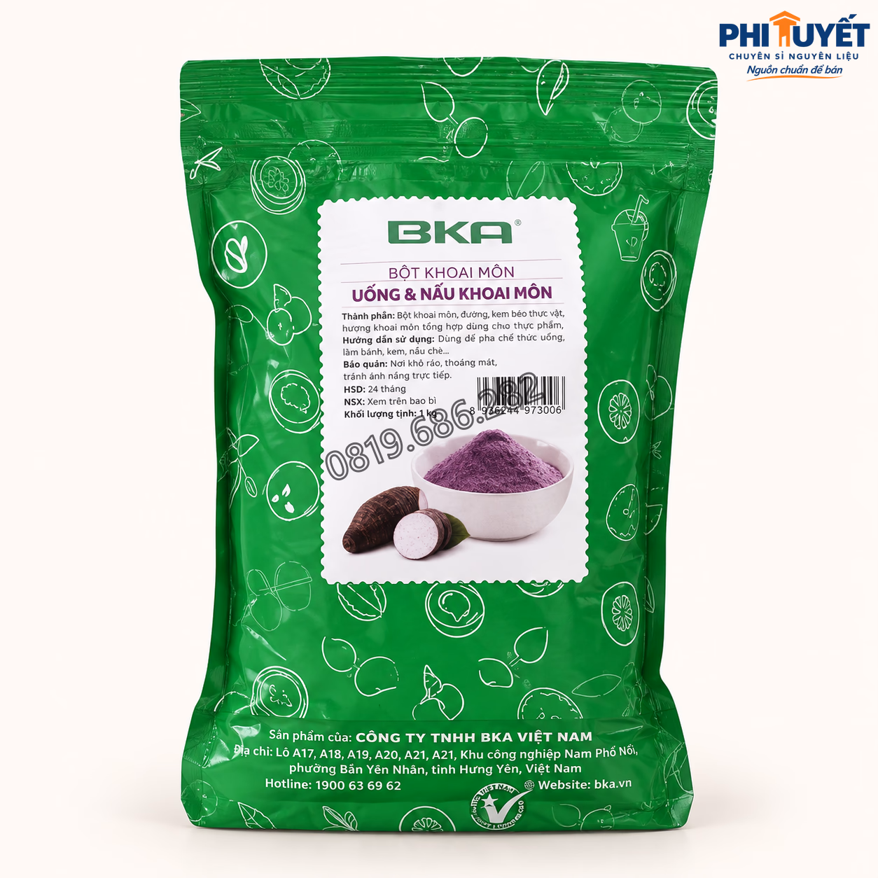 Bột vị BKB khoai môn 1kg