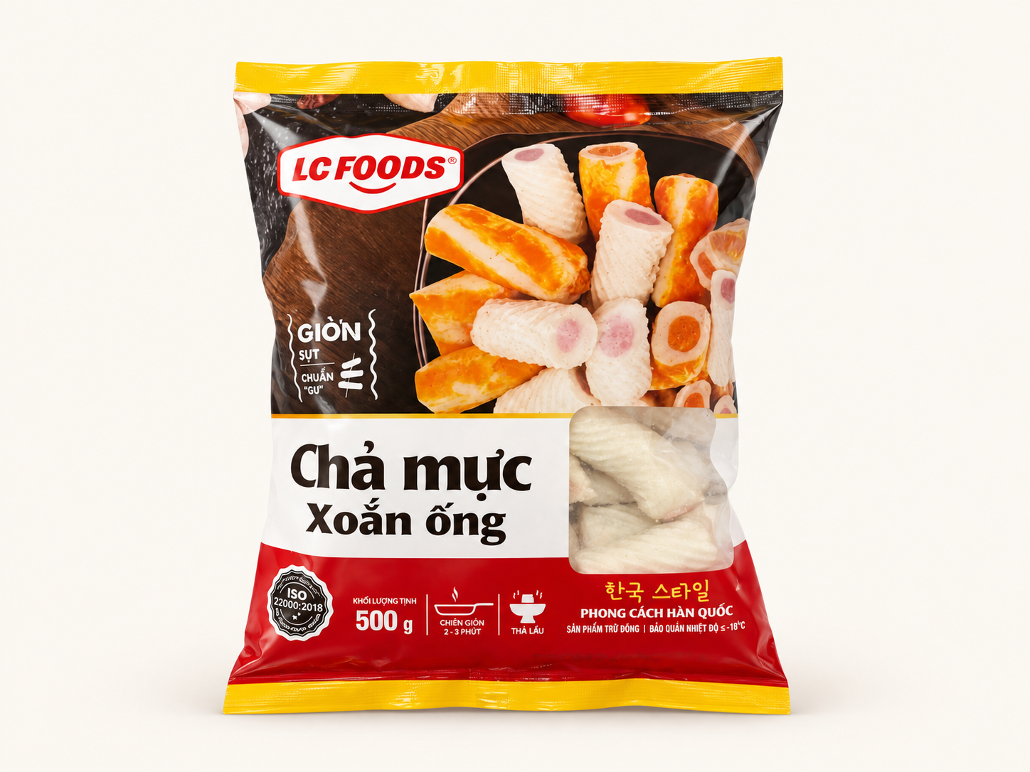 Chả mực xoắn ống Lcfoods 500g