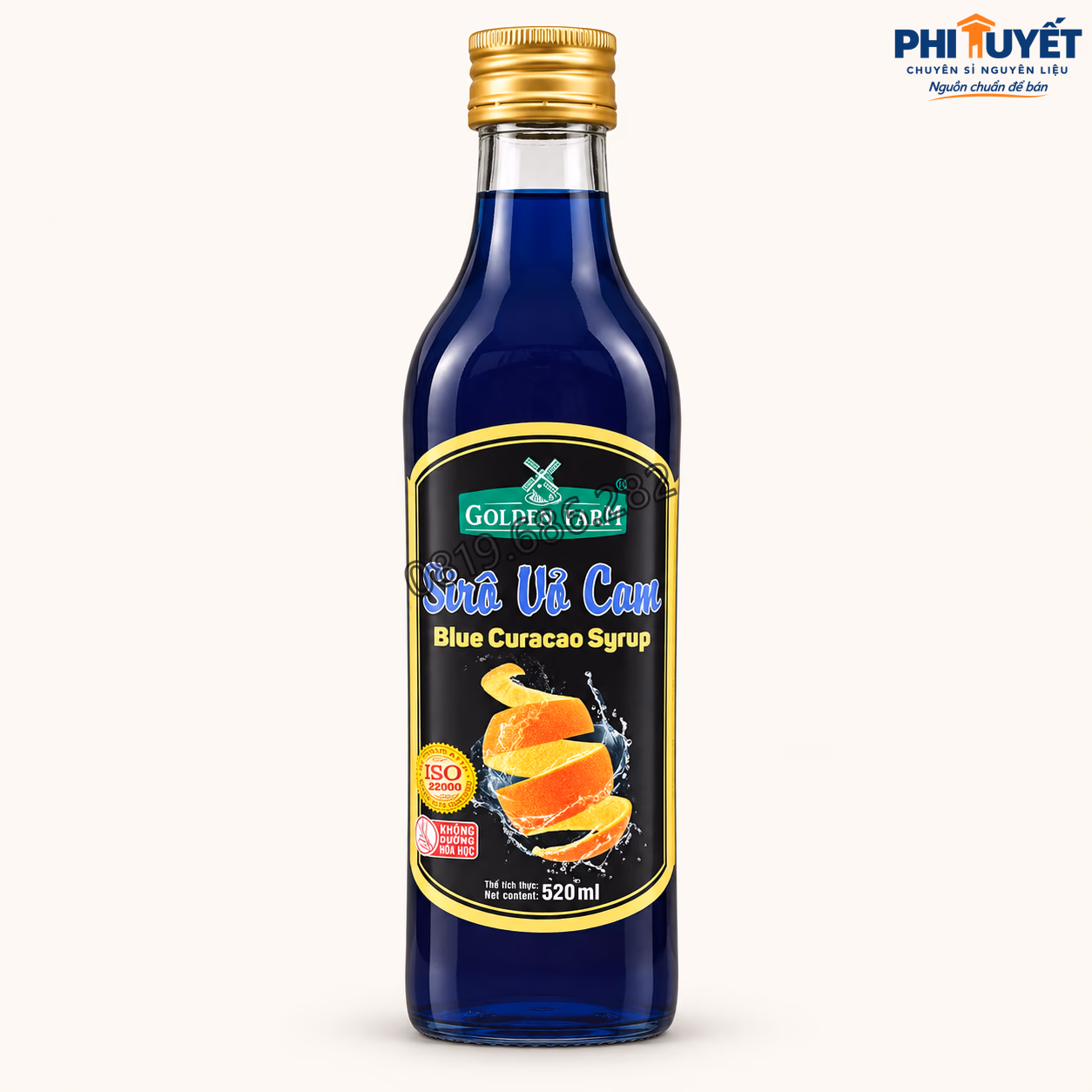 Siro goldenfarm vị vỏ cam 520ml