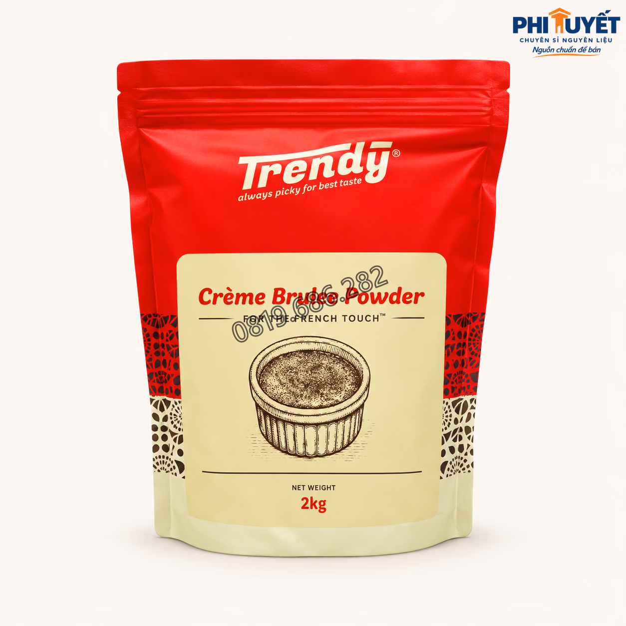 Bột kem trứng Trendy 1kg