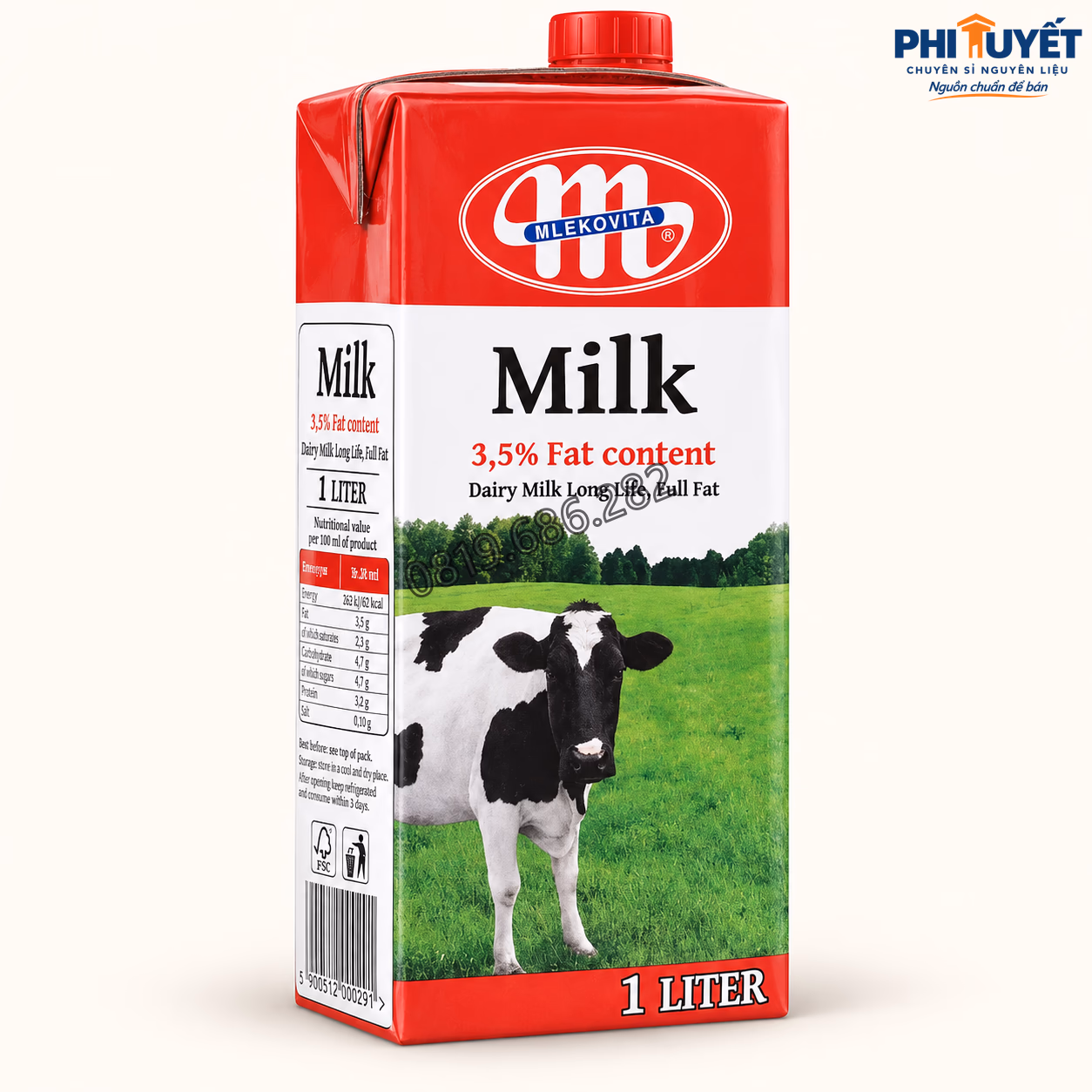 Sữa tươi không đường Mleko mới 1l-Thùng