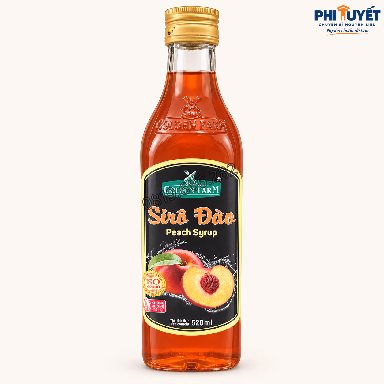 Siro Golden Farm đào 520ml