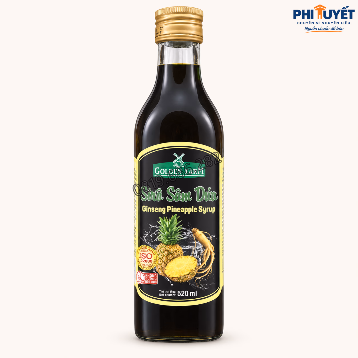 Siro trà xanh Golden Farm 520ml