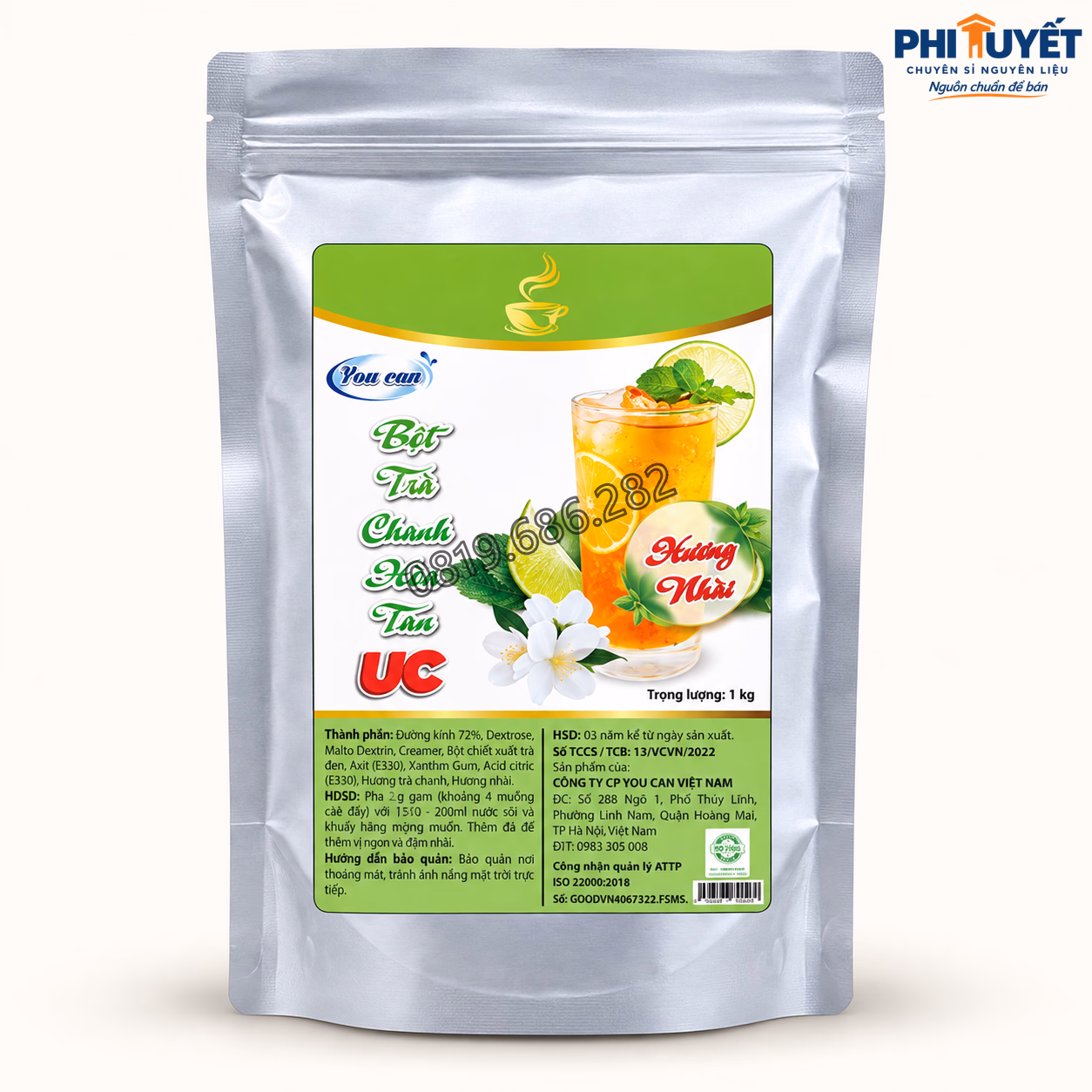 Bột trà chanh hòa tan You Can Úc 1kg