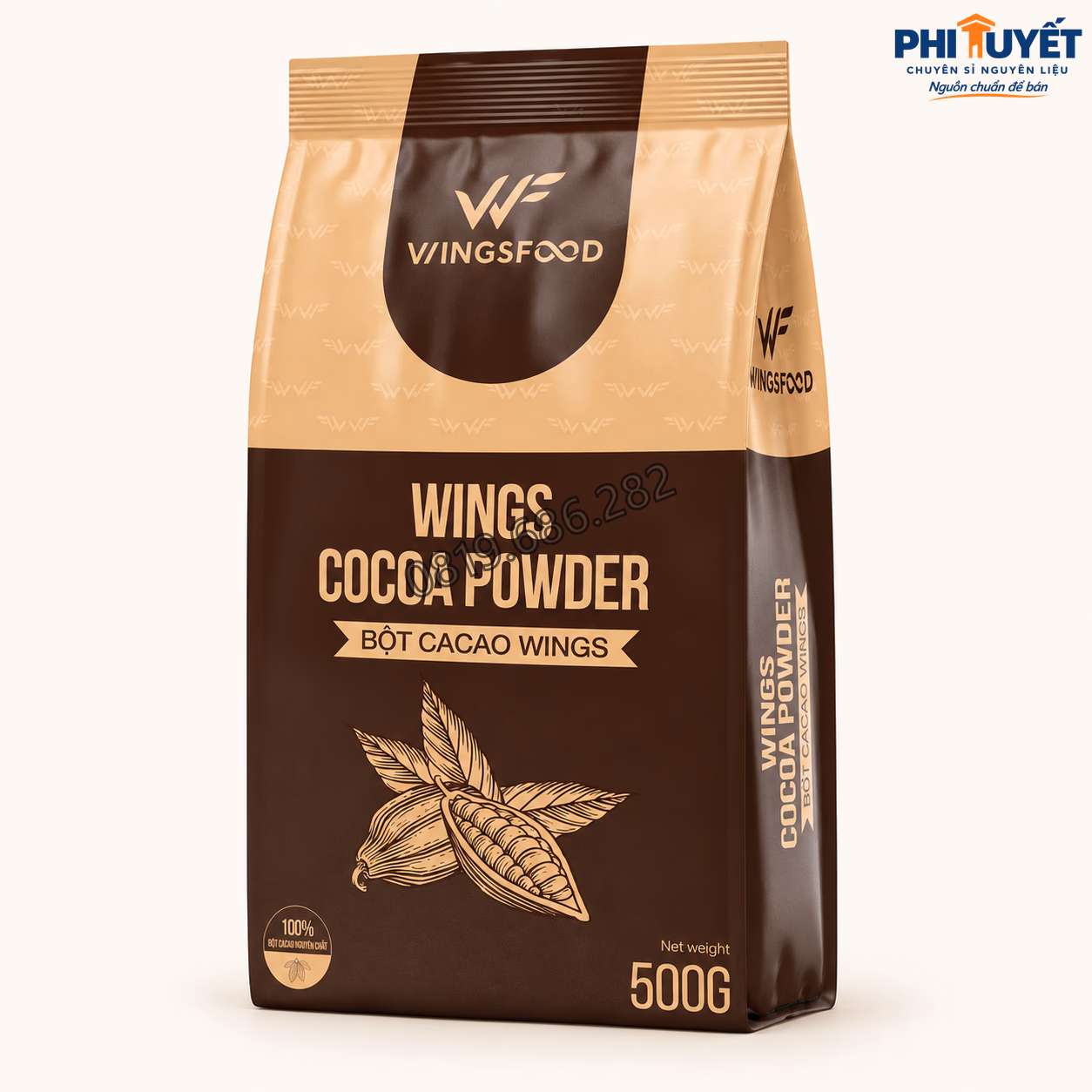 Bột Cacao Wings 500g hùng Phát