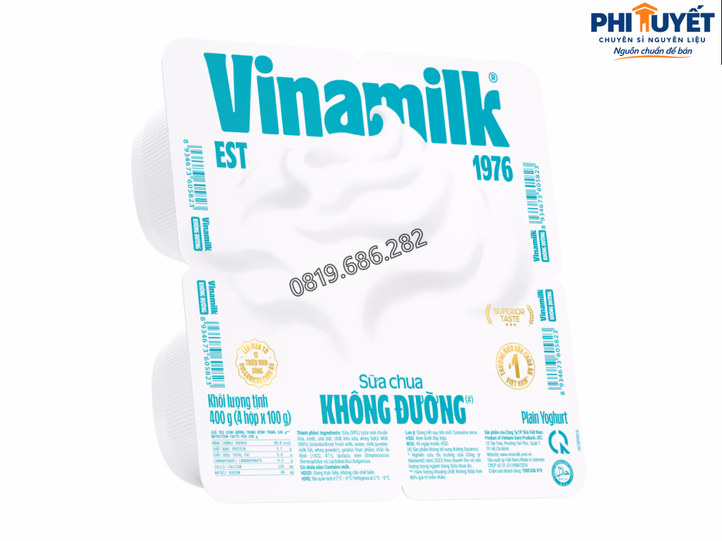 Sữa chua Vinamilk không đường-Lốc