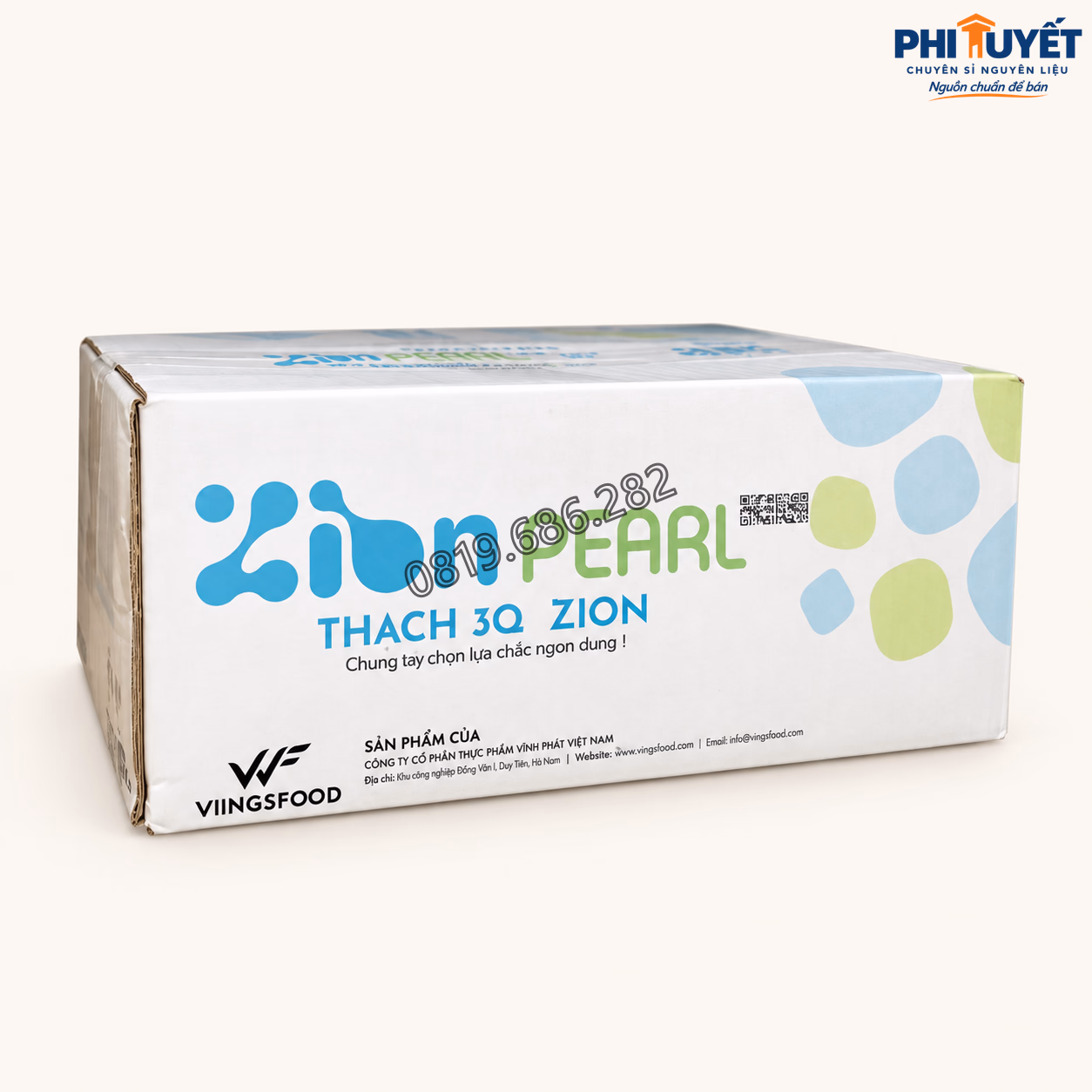 Trân châu 3Q Zion trắng 2kg-Thùng