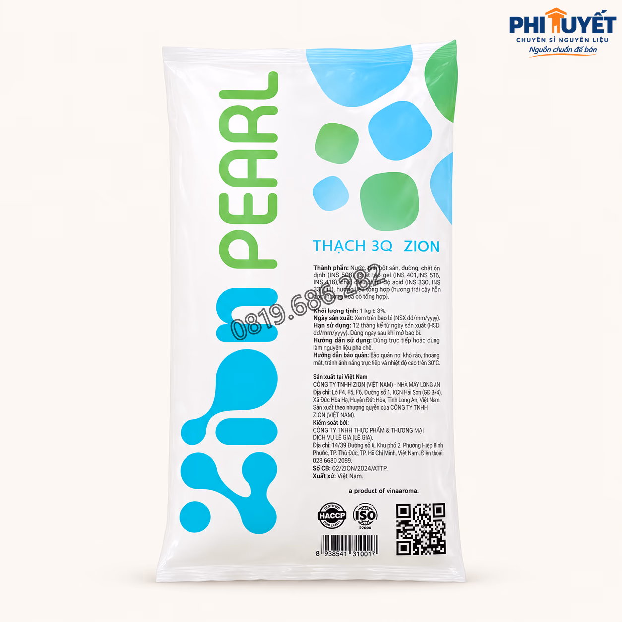 Trân châu 3Q Zion trắng 2kg